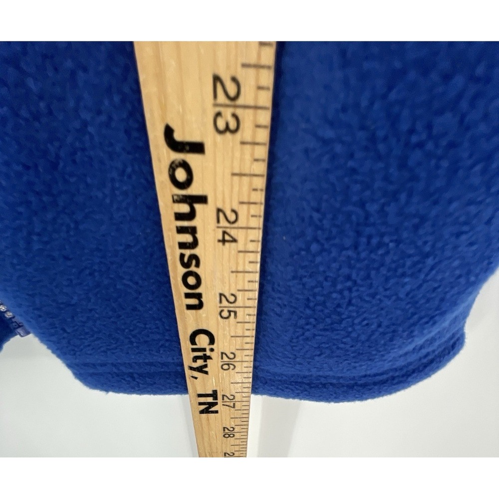 NWT Quacker Factory Blue Fleece Jacket Women's Size S Rhinestone Zipper Hoodie - Picture 4 of 11